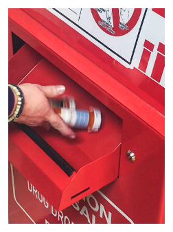 placing unused pills in drop box